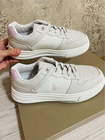 36 Beden ten rengi Renk Polo kadın sneaker spor ayakkabı