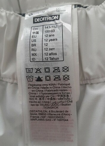 12-13 Yaş Beden beyaz kar pantolonu