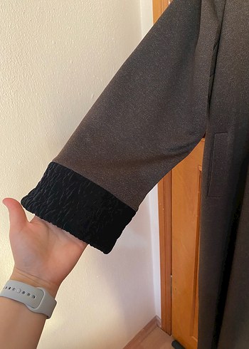 diğer Beden kahverengi Renk Düğmeli Uzun Kahverengi Kadın Kaban