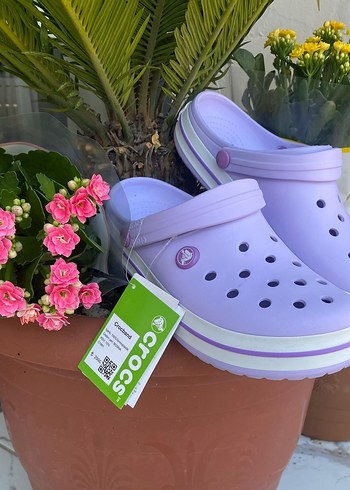 Mor Crocs Kadın Günlük Dolgu Topuk Terlik