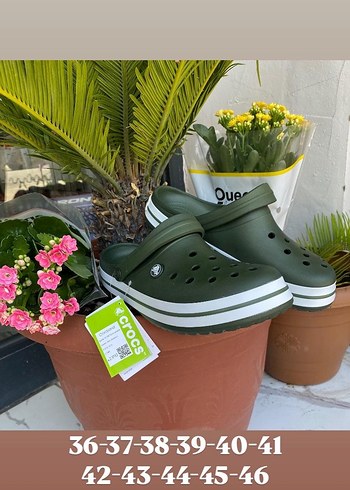 Crocs Yeşil Dolgu Topuklu Terlik