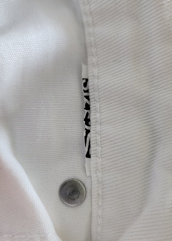 Beyaz Denim Mini Etek 36 - Görsel 3