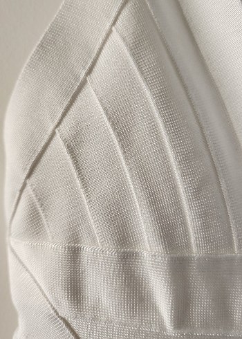 Beyaz Mini Bandaj Elbise XS - Görsel 4