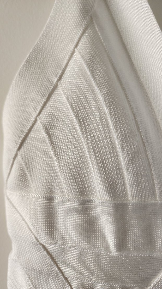 Beyaz Mini Bandaj Elbise XS - Görsel 4