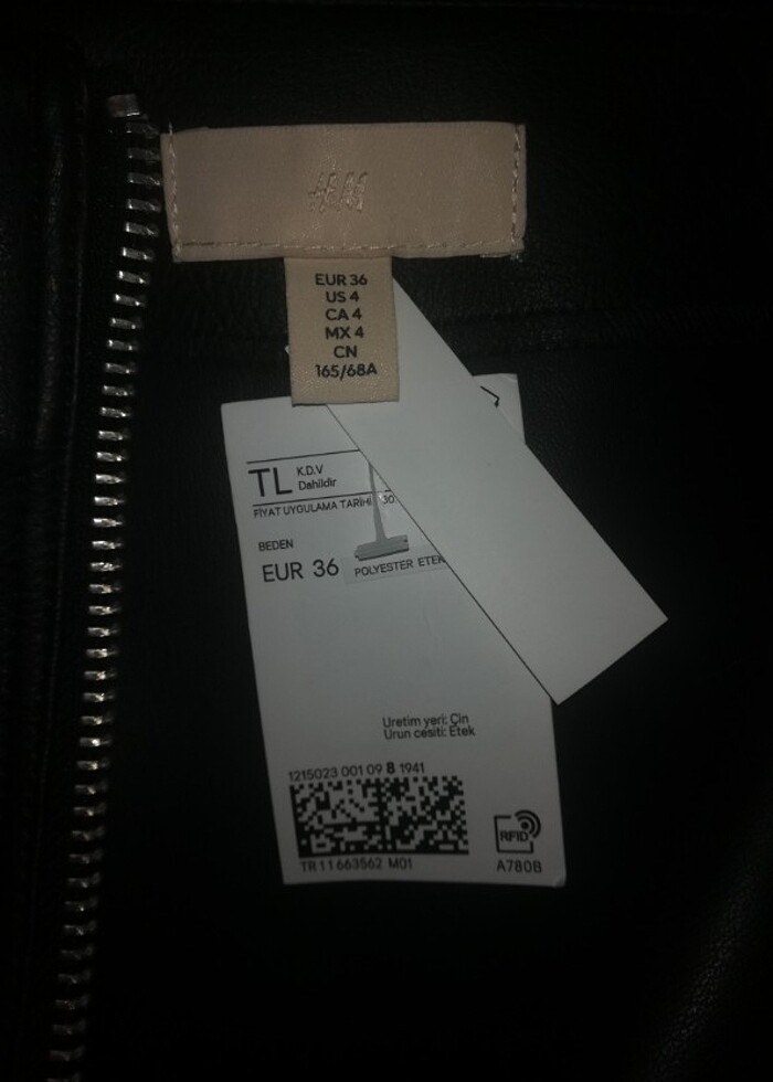 STLD. H&M Fermuarlı Deri Etek - Devin Etek - Görsel 2