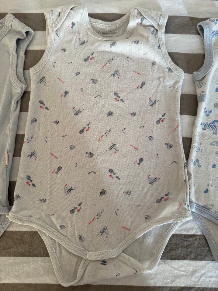 3'lü Bebek Erkek Askılı Pamuklu Body - Görsel 3