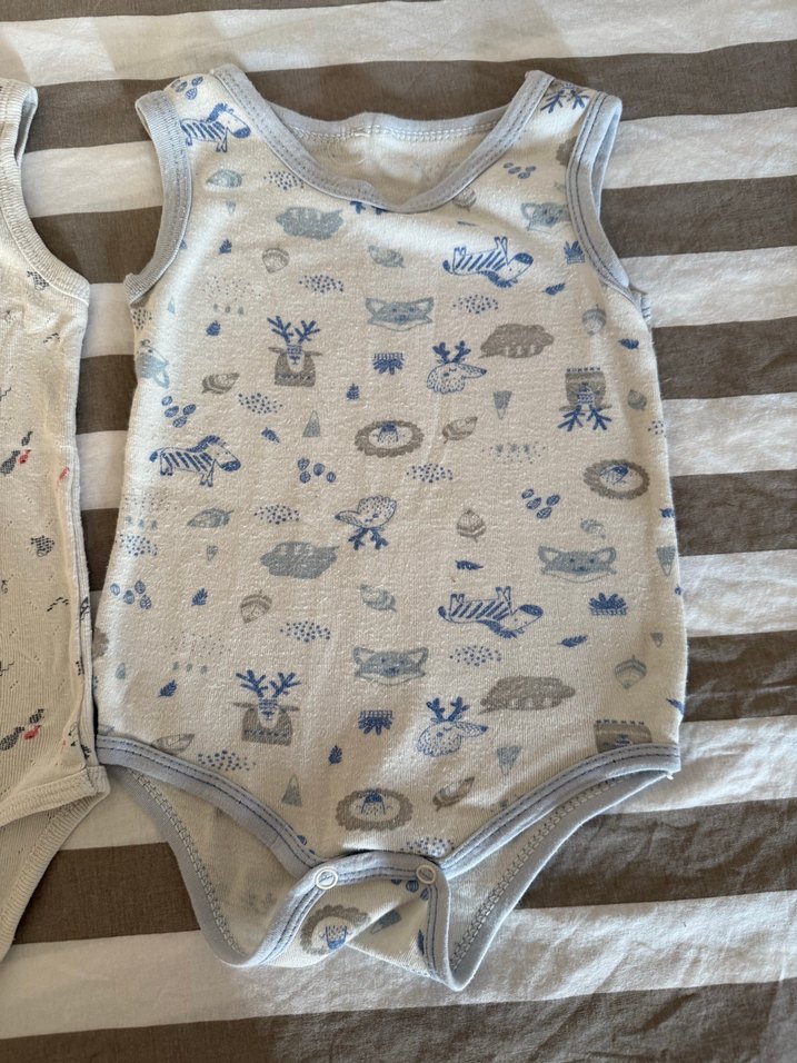 3'lü Bebek Erkek Askılı Pamuklu Body - Görsel 4