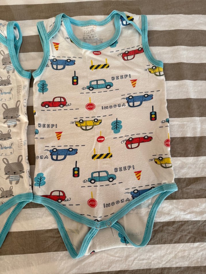 Erkek Bebek Çok Renkli Askısız Body - Görsel 2