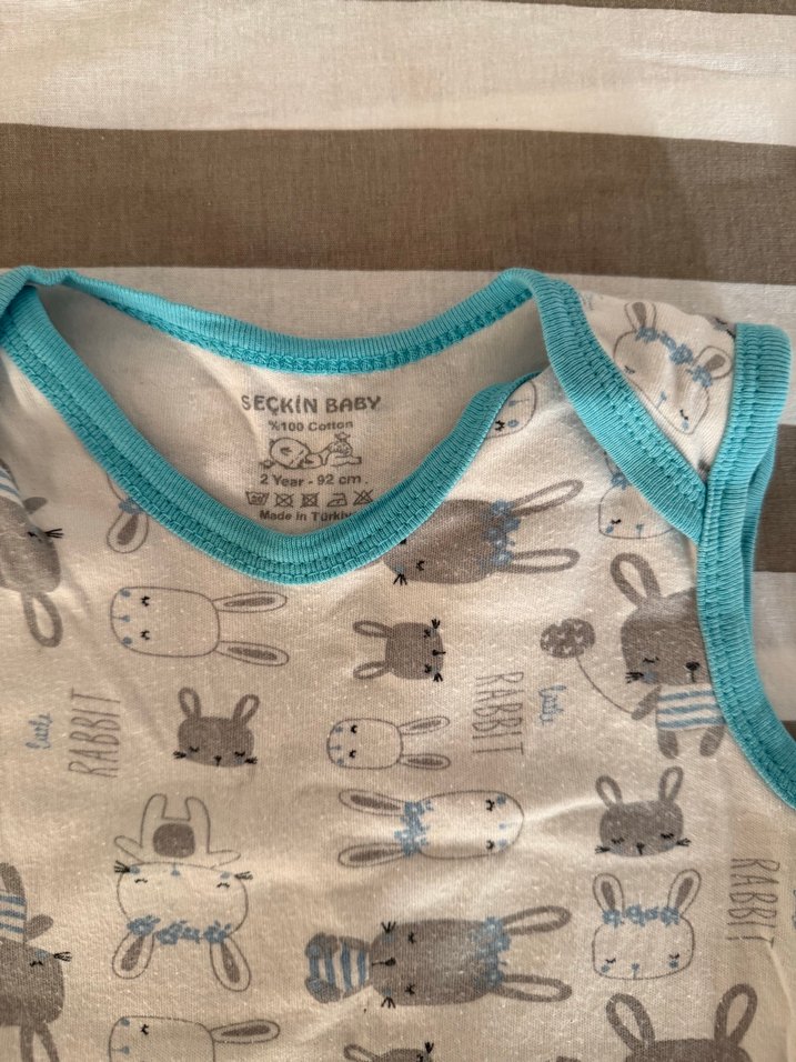 Erkek Bebek Çok Renkli Askısız Body - Görsel 4