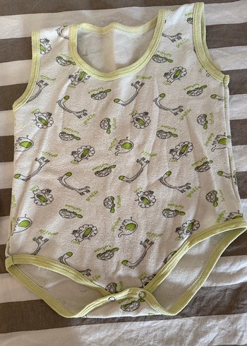 9 Ay Beden Erkek Bebek Kolsuz Body 2'li Set