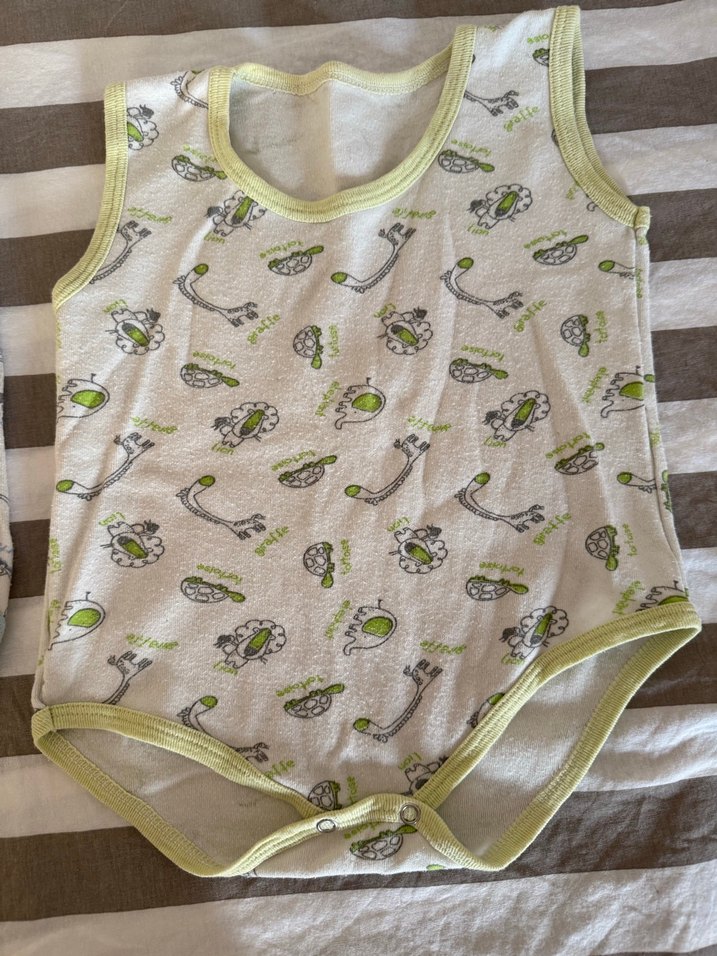 Erkek Bebek Kolsuz Body 2'li Set - Görsel 3