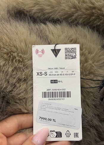 Kahverengi Uzun Suni Kürk Detaylı Denim Kaban - Görsel 8