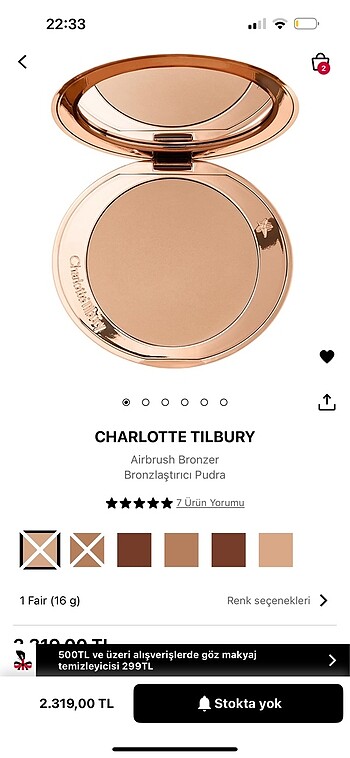  Beden Renk Charlotte bronzer
