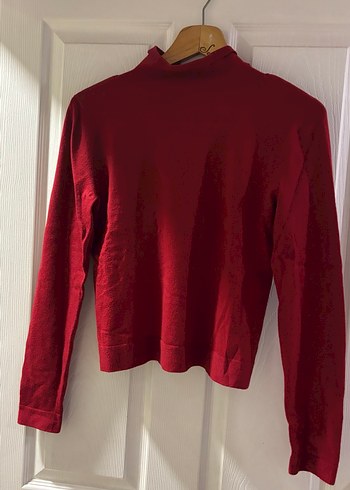 Adl Kırmızı Boğazlı Kadın Triko Kazak - Görsel 2