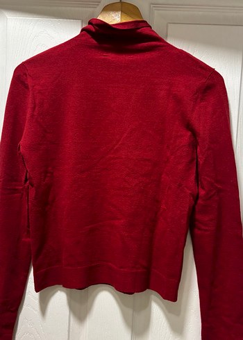 Adl Kırmızı Boğazlı Kadın Triko Kazak - Görsel 4