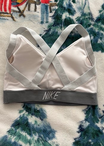 Nike Gri-Beyaz Spor Sütyeni - Görsel 2