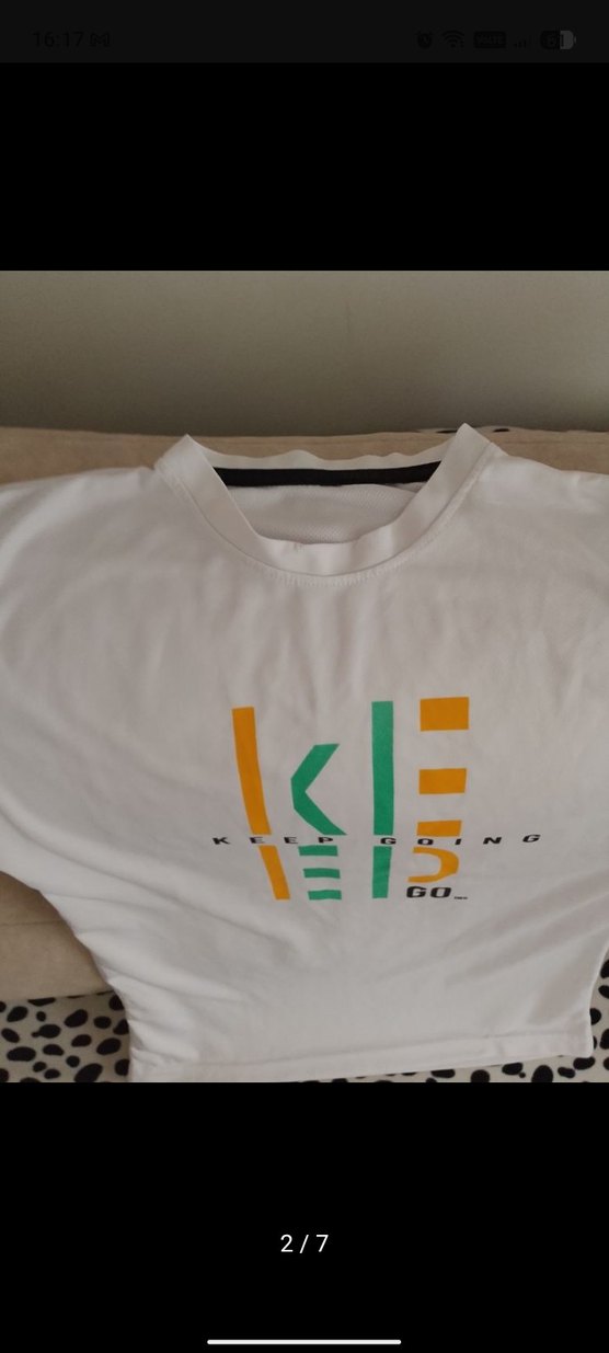 Beyaz Baskılı Erkek Tişört - Görsel 2