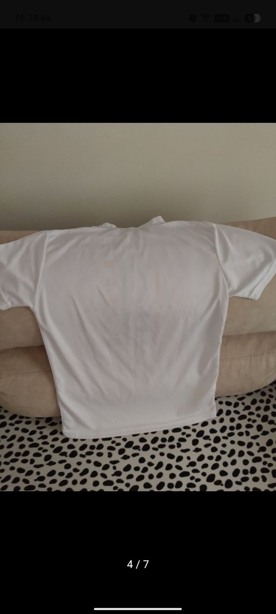 Beyaz Baskılı Erkek Tişört - Görsel 4