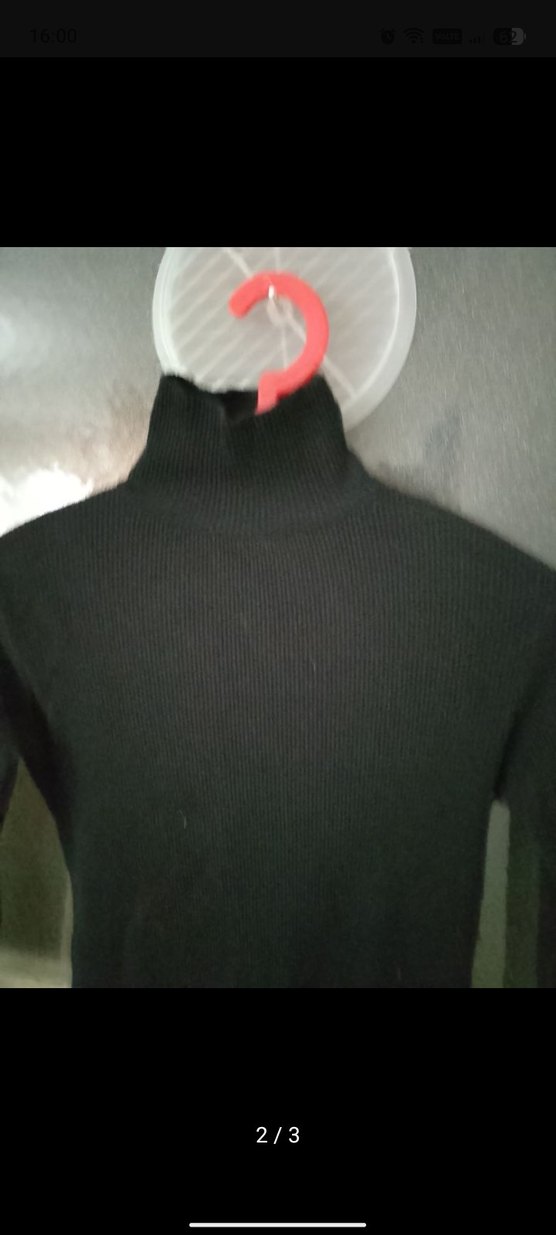 Siyah yarım Balıkçı Yaka kısa Triko Elbise - Görsel 2