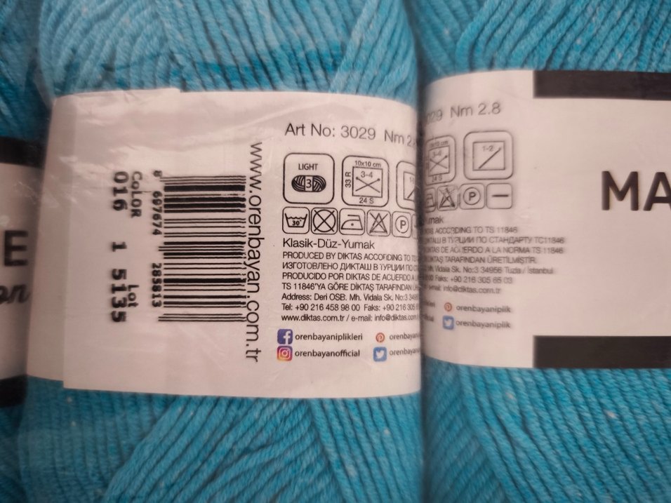 mavi El İşi Pamuk İpliği - 3'lü Paket - Görsel 2