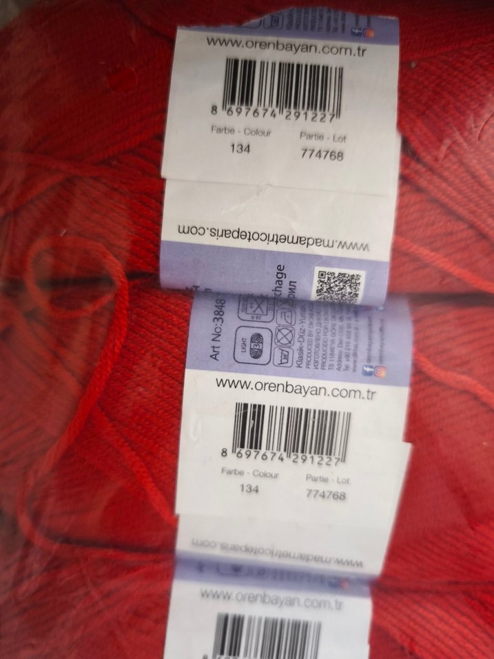 Kırmızı El İşi İplik Seti - Görsel 2