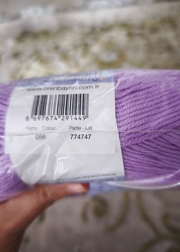 ören bayan mor Pastel Baskılı Yün İplik - Görsel 2