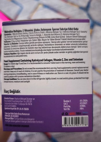 Hidrolize Kollajen, C Vitamini, Çinko ve Selenyum Takviye Edici - Görsel 3