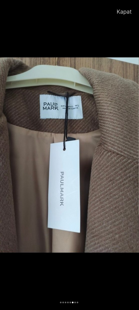 Bej Süet Kadın Uzun Kemerli Kaban - Görsel 2