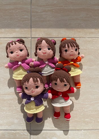 Renkli El Örgüsü Bebek Seti - Görsel 3