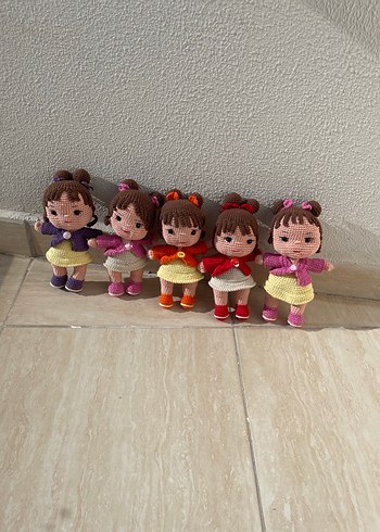 Renkli El Örgüsü Bebek Seti - Görsel 2