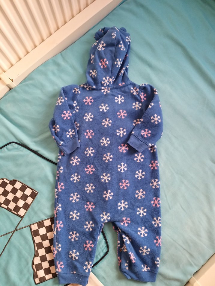 Kapüşonlu Bebek Kız Tulumu 12 ay carters - Görsel 4