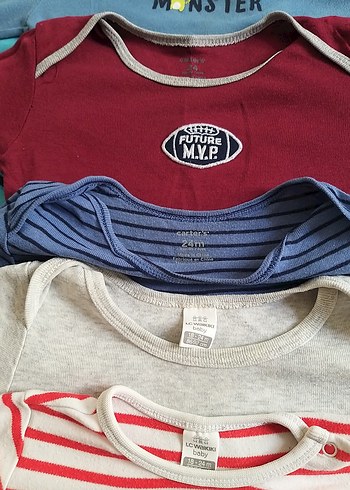 Uzun Kollu Pamuklu Bebek Body - Çok Renkli - Görsel 3