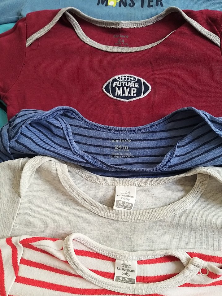 Uzun Kollu Pamuklu Bebek Body - Çok Renkli - Görsel 3