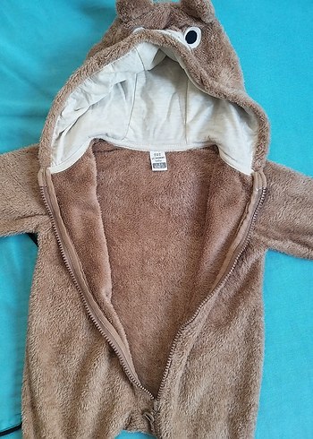 Kahverengi Peluş Bebek Tulumu - Görsel 2
