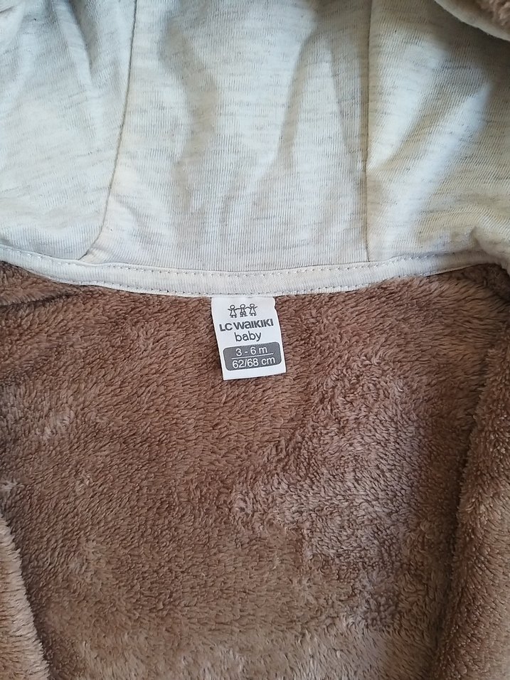 Kahverengi Peluş Bebek Tulumu - Görsel 3