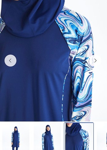 LCW DREAM Kadın Lacivert Desenli Tesettür Mayo Takımı - Görsel 3