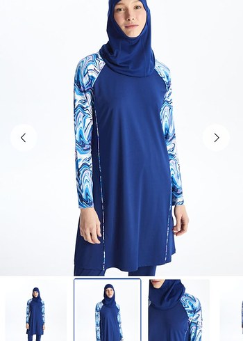 LCW DREAM Kadın Lacivert Desenli Tesettür Mayo Takımı - Görsel 6