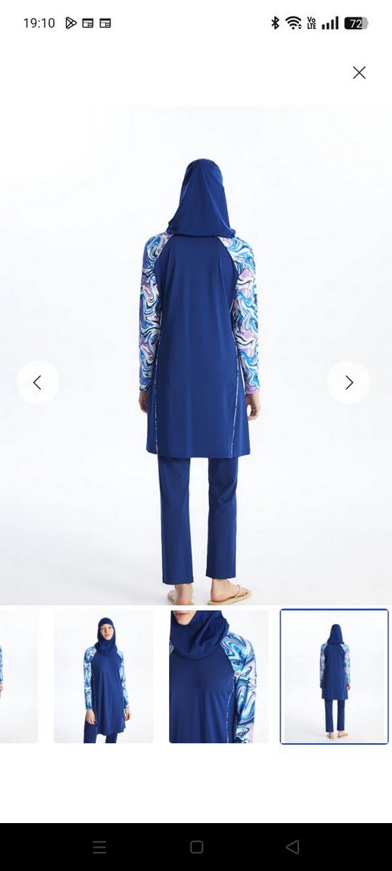 LCW DREAM Kadın Lacivert Desenli Tesettür Mayo Takımı - Görsel 5