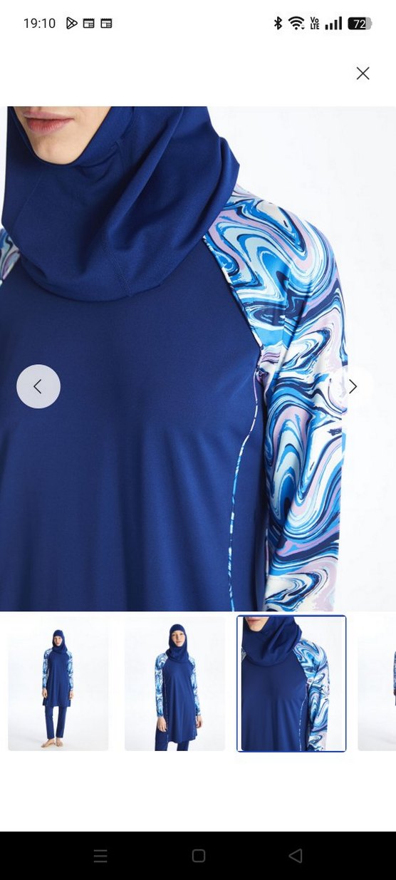 LCW DREAM Kadın Lacivert Desenli Tesettür Mayo Takımı - Görsel 3