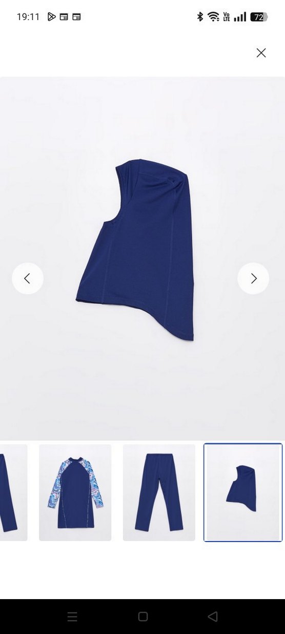 LCW DREAM Kadın Lacivert Desenli Tesettür Mayo Takımı - Görsel 2