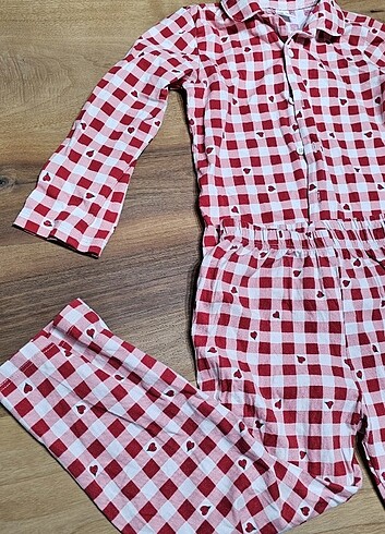 5 Yaş Beden kırmızı Renk Pijama