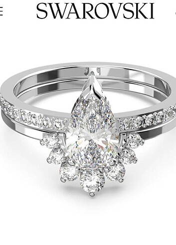 Swarovski attract pear yüzük
