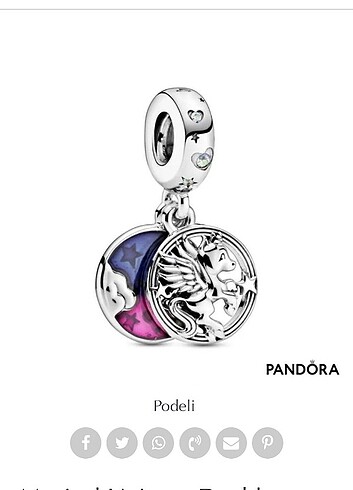 Pandora büyülü unicorn charm