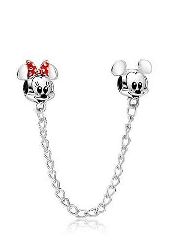 Pandora disney minnie ve mickey güvenlik zinciri 