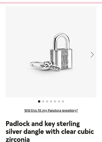 Pandora kilit ve anahtar ikili charm 