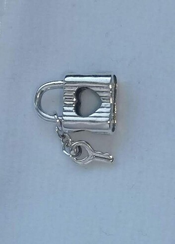 Beden Pandora kilit ve kalpli anahtar charm