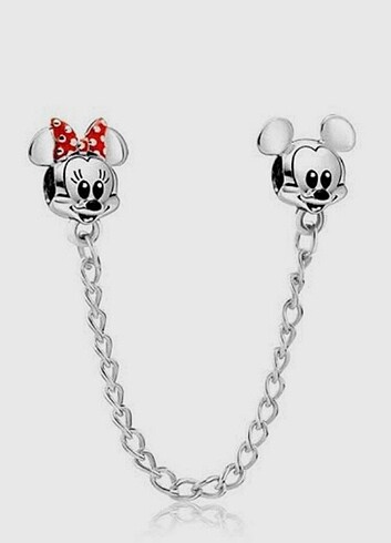 Pandora disney mickey ve minnie mouse güvenlik zinciri 