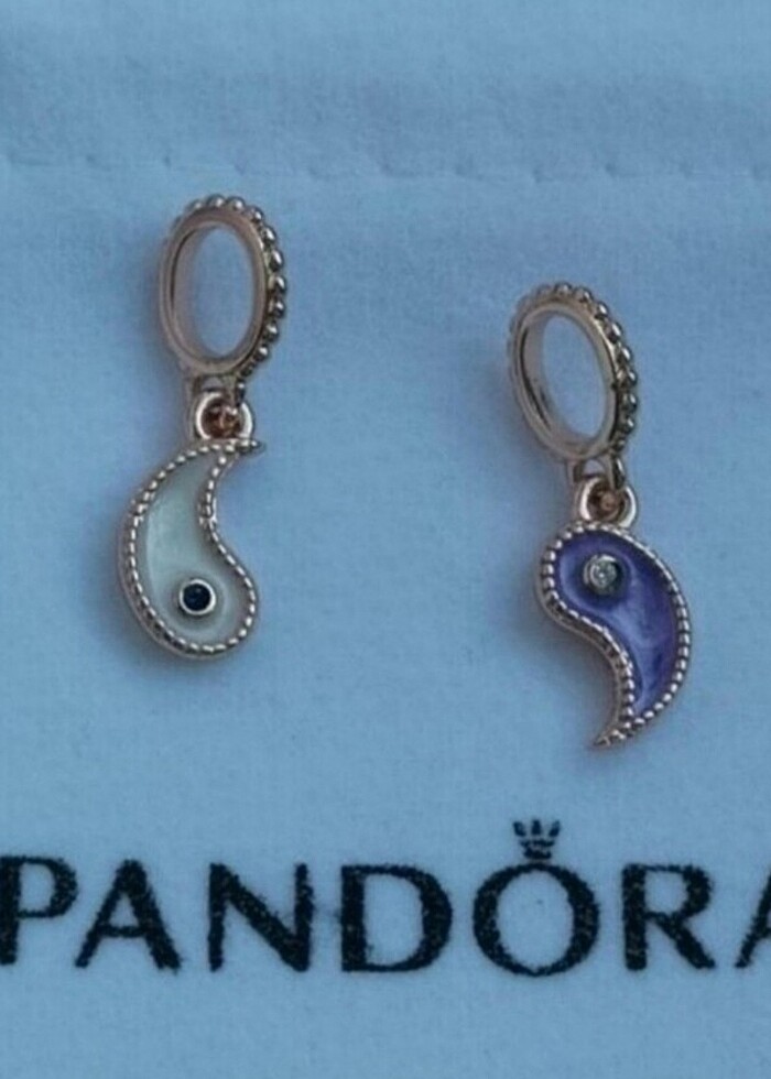 Pandora ayrılabilir ikili yin yang charm - Görsel 2