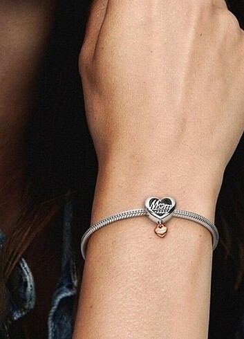 Pandora mom anne kalpli charm - Görsel 4