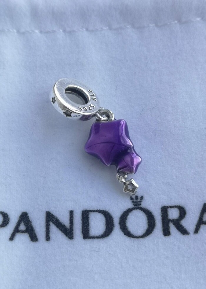 Pandora mor ışıltılı yıldızlar charm - Görsel 4